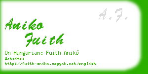 aniko fuith business card