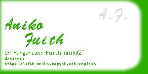 aniko fuith business card